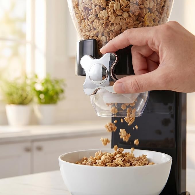 Honey-Can-Do Zevro Dual Dry Food Dispenser – Countertop Cereal Dispenser - Image 5