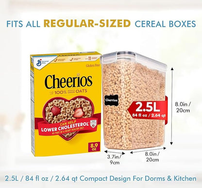 Shazo 2 Pack Small Airtight Cereal Containers Storage - Image 2