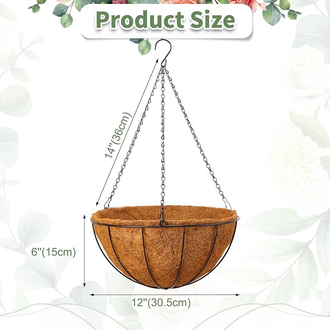 Rtteri 8 Pcs 12 Inch Hanging Baskets - Image 2