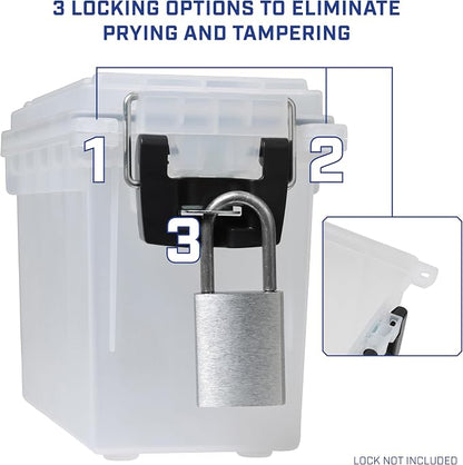 Sheffield Ammo Box Made in USA, Stackable Lockable Ammo Storage Box, Frost | 2 - Image 5