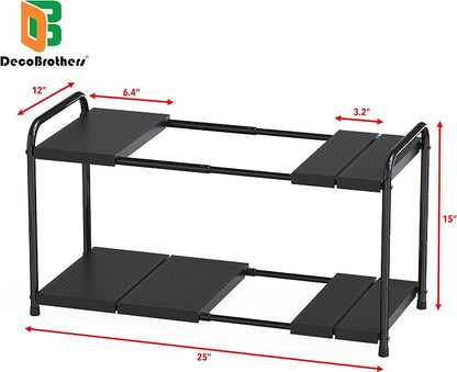 Deco Brothers Under Sink 2 Tier Expandable Shelf Organizer - Image 2