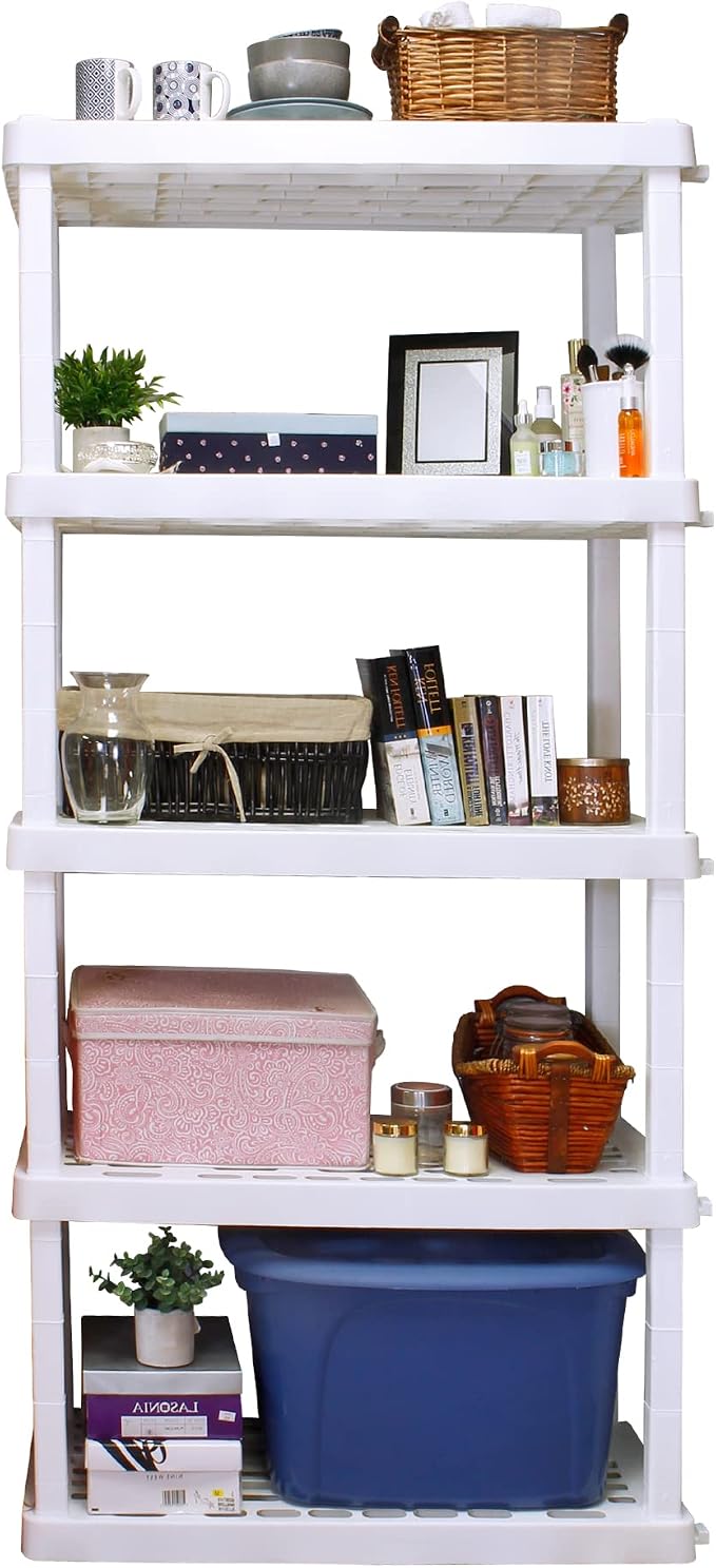 Oskar 5-Tier Storage Shelf, Heavy Duty Storage Shelf, 750 lbs, Laundry Room by Koolatron