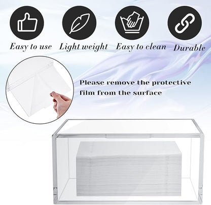 Maitys 2 Pcs Acrylic Laundry Dryer Sheet Holder Clear Dryer Sheets Dispenser - Image 2