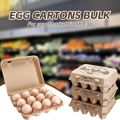 Zhanmai 50 Pcs Natural Paper Pulp Egg Cartons Blank Bulk 12 Count Dozen Vintage - Image 5