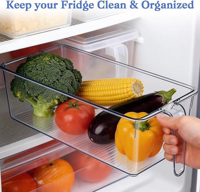 Clear Ice Bucket for Freezer, Ice Cube Storage Bin - Image 4