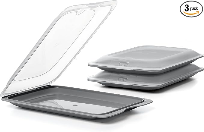 TATAY Cold Meat Containers for Fridge | Set of 3 Standard | Fridge Storage | by TATAY
