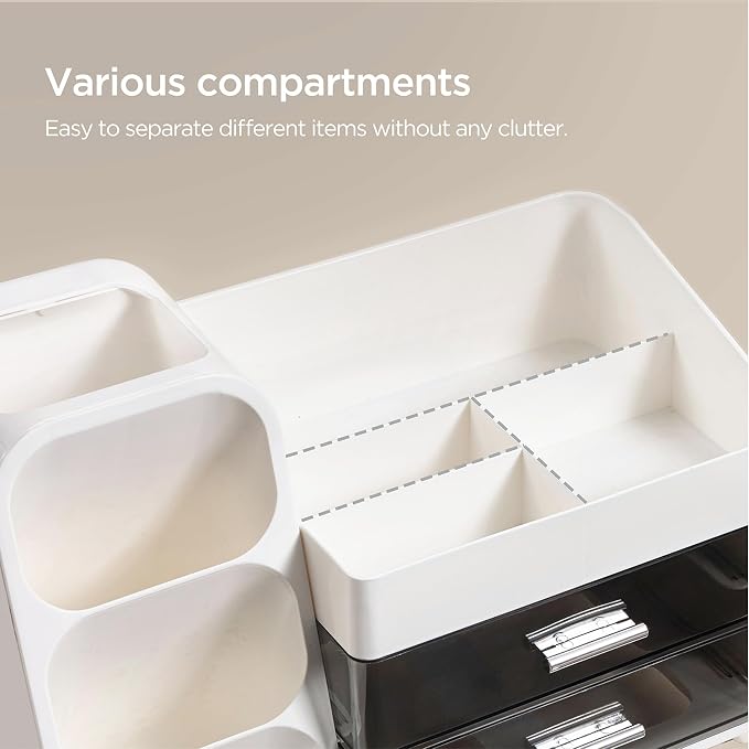 HBlife Makeup Organizer with Brush Holder - Image 3
