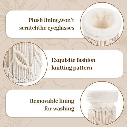 HOSROOME Glasses Holder for Nightstand Boho Decor Eyeglass Holder Stand for - Image 6
