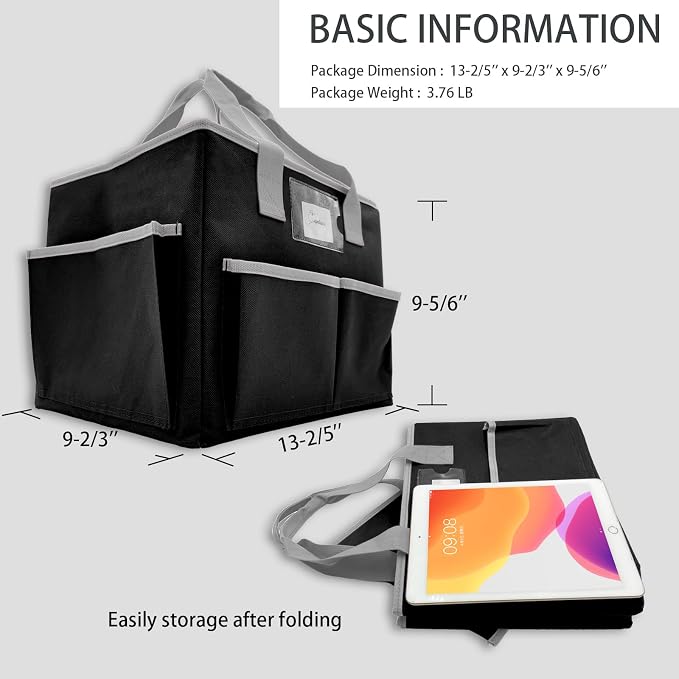 Cupohus Extra Large Art Organizer Craft Storage Tote Bag - Image 4