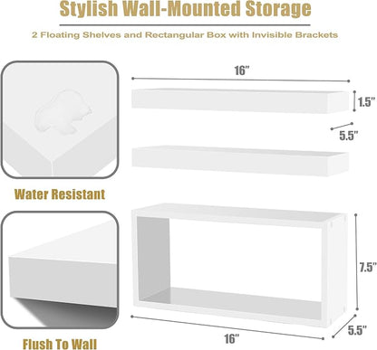 Sorbus Floating Shelves for Wall Set of 3 - Image 3