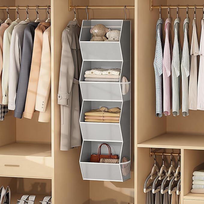 Wawocs 4 Shelf Hanging Closet Organizers and Storage - Image 7
