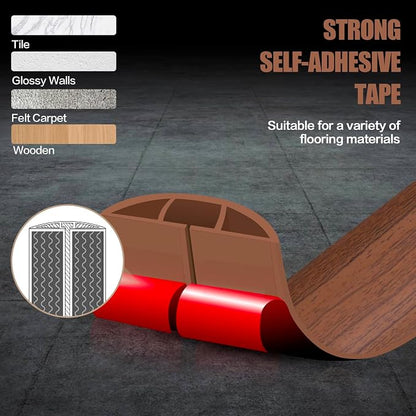 Floor Cord Cover Self Adhesive Cord Hider, 20FT Cable Management, Extension - Image 4