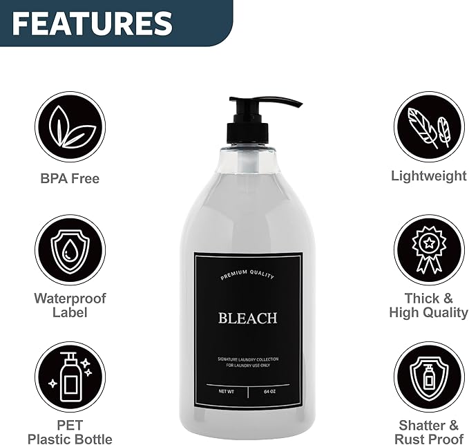 Calindiana Modern Farmhouse Bleach Liquid Laundry Detergent Dispenser - Image 2
