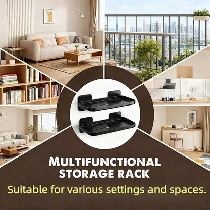 HINIHAO 2pc Wall Mounted Floating Shelf, Self Adhesive Small Shelf, No Drill - Image 5