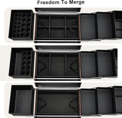 Stagiant Rolling Makeup Train Case Large Storage Cosmetic Trolley 4 Tray - Image 7