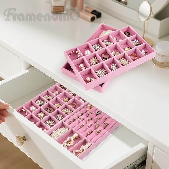Framendino, 4 Pack Velvet Jewelry Organizer - Image 6
