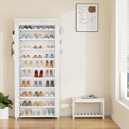 VTRIN Vertical Narrow Shoe Rack Organizer Tall Shoe Rack - Image 7