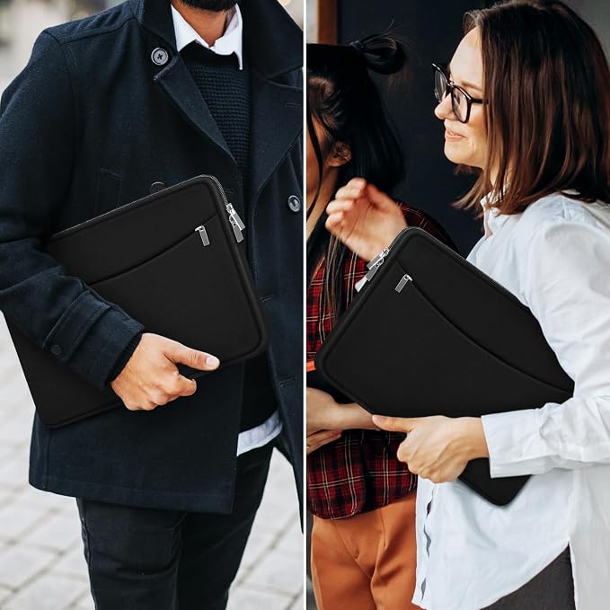 Laptop Sleeve 13.3 inch, Shockproof Protective Briefcase Carrying Computer - Image 7