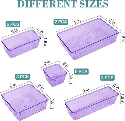 23 PCS Drawer Organizer Set, 5 Varied Size Bathroom and kitchen Drawer cabinet - Image 2