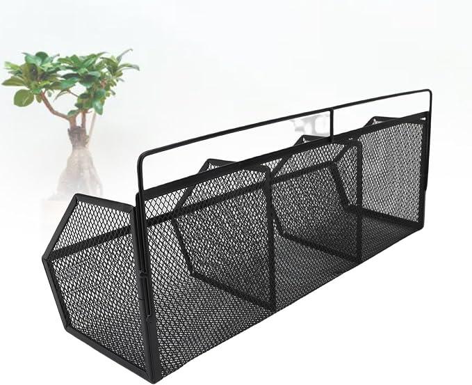 Metal Wire Basket, 3 Grids Wall Hanging Baskets, Wall Mount Slanted Opening - Image 5
