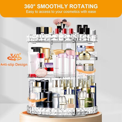 Makeup Organizer 360 Degree Rotating 7 Adjustable Layers Large Capacity - Image 6