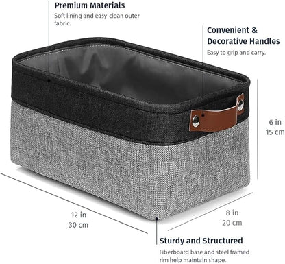 OrganiHaus Small Fabric Storage Baskets - Image 2