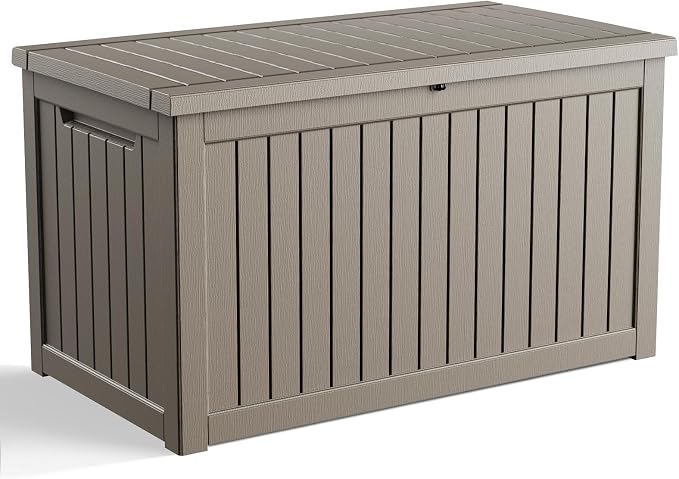 DRATO 280 Gallon Deck Boxes Outdoor Waterproof, Lockable Outdoor Storage Box by DRATOprovidesawarmandcozy