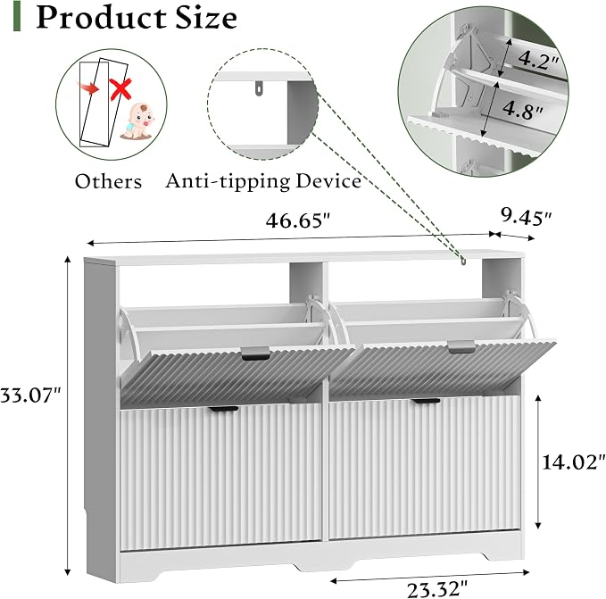 Xixini Shoe Storage Cabinet for Entryway - Image 2