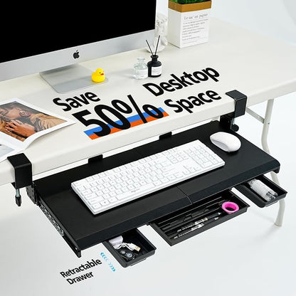 Large Height Adjustable Keyboard Tray - Image 2