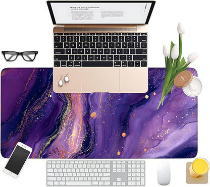 Purple Gaming Mouse Pad 31.5"x11.8"Desk Mat Anti-Slip Rubber Base & Durable - Image 8