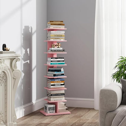 TUTOTAK Book Shelf, Narrow Spine Bookshelf, 8-Tier Bookcase by ChoosetutotakFurnitureBuildYourCozyHome