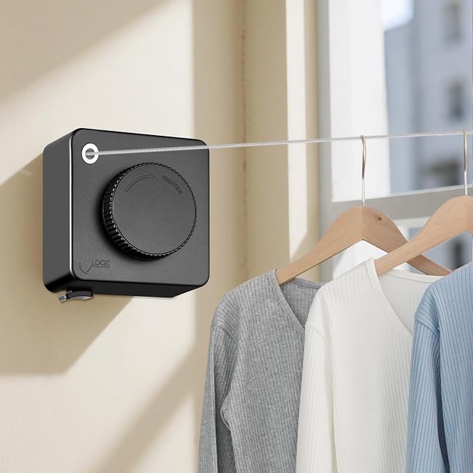 Yejay Retractable Clothesline Indoor, Non-Sagging Clothes Line Retracting by Unknown