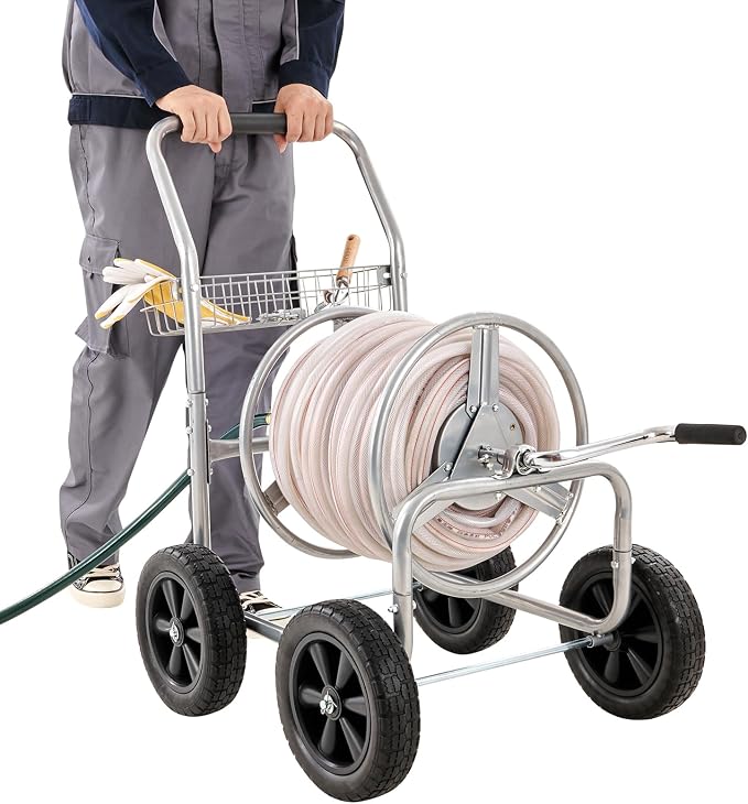 VEVOR Hose Reel Cart, 250 ft 5/8" Hose Capacity, 4 Wheels | Heavy Duty - Image 12