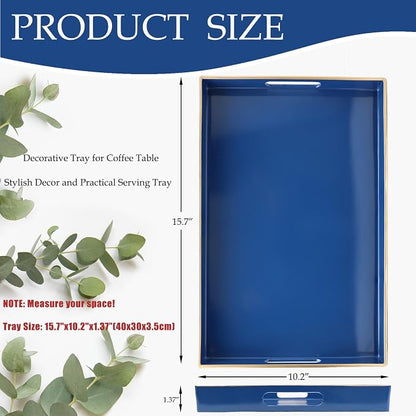 Spsyrine Blue Decorative Serving Tray - Image 3