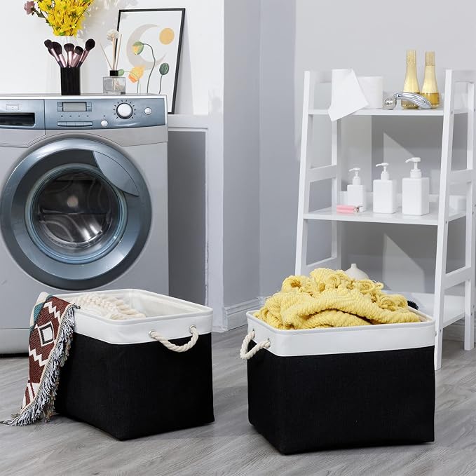 Bidtakay Black Storage Bins Storage Baskets - Image 2