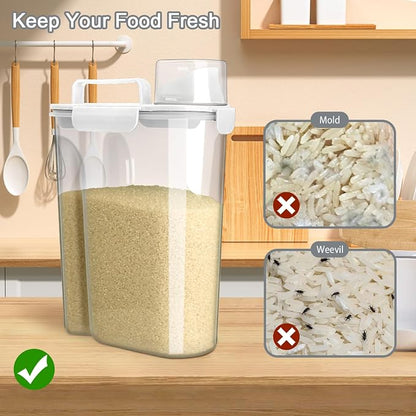 Komzon Rice Container, Airtight Rice Storage Container 10lb, Cereal Containers - Image 6