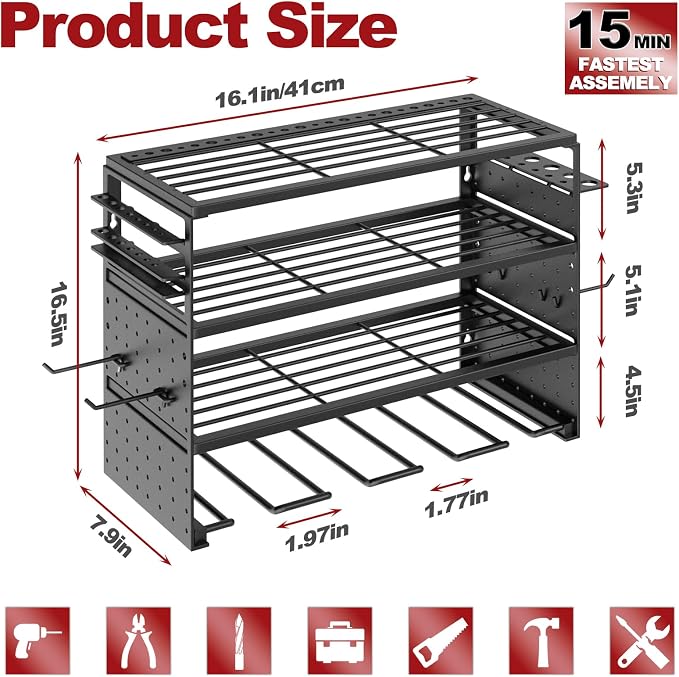 Power Tool Organizer Wall Mount - Image 2