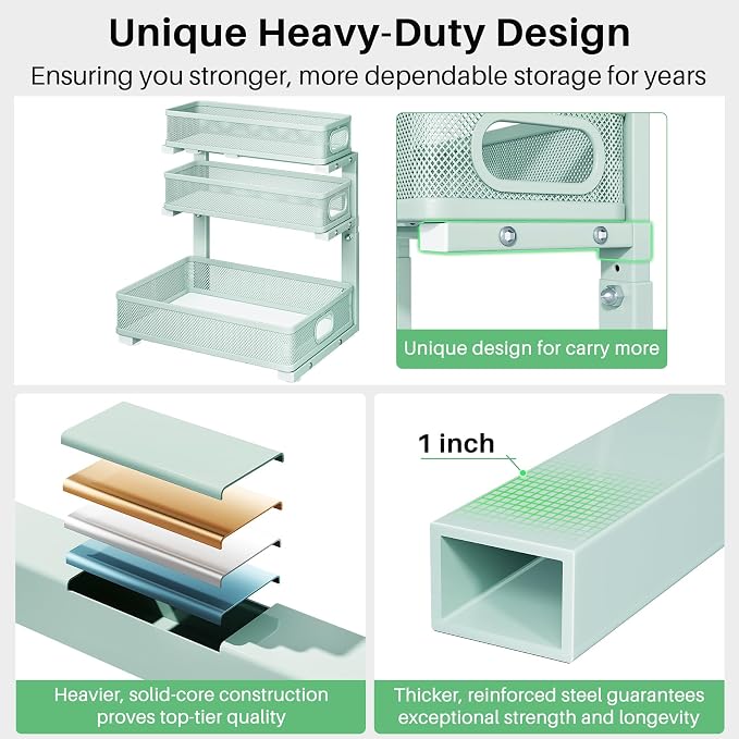 Under Sink Organizer, Slide out Storage Drawer Rack - Image 6