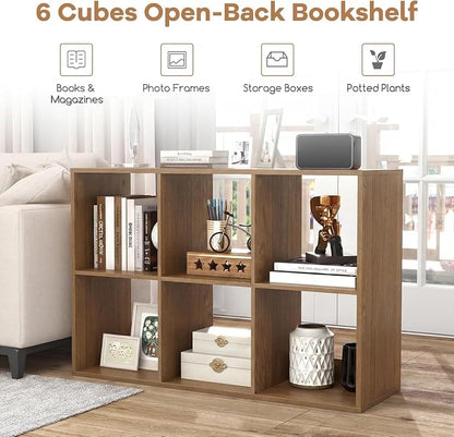 POWERSTONE 6 Cube Storage Organizer Set of 2, 3 Tier Cubby Bookshelf - Image 4