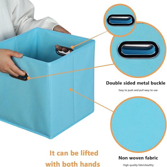 Yunkeeeper storage bins Cubes, Fabric Cube Organizer - Image 4