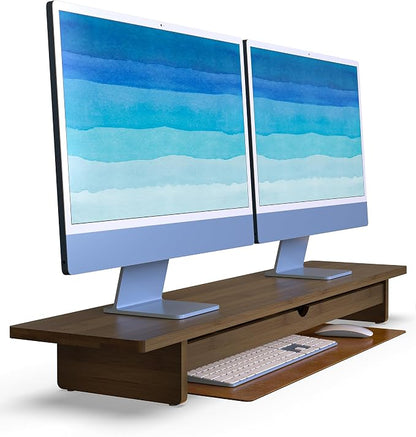 42” Dual Monitor Stand Riser by WELLWENG