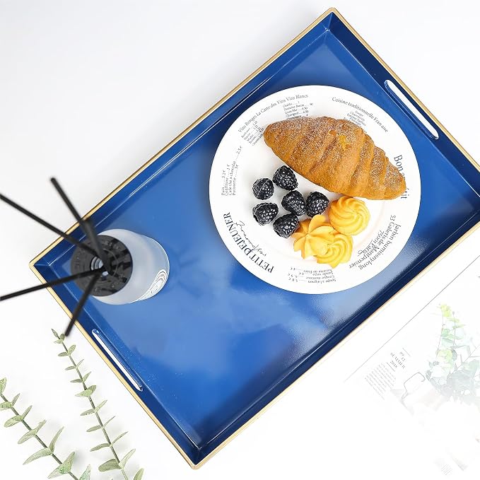 Spsyrine Blue Decorative Serving Tray - Image 5