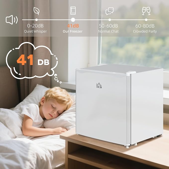 HOMCOM Mini Freezer Countertop, 1.1 Cu.Ft Compact Upright Freezer - Image 6