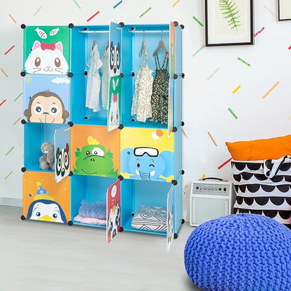12 Cubes Storage Organizer, Portable Closet Wardrobe, Plastic Clothes Storage - Image 5