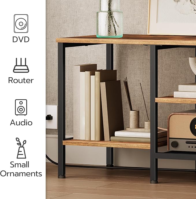 HOOBRO TV Stand with Power Outlets to 65 Inches, TV Console Table with Open - Image 5
