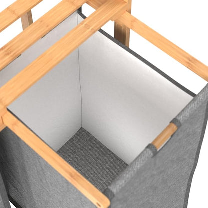 ClosetMaid Bamboo Laundry Hamper and Shelf, 2 Sliding Bag Sections, Laundry - Image 8
