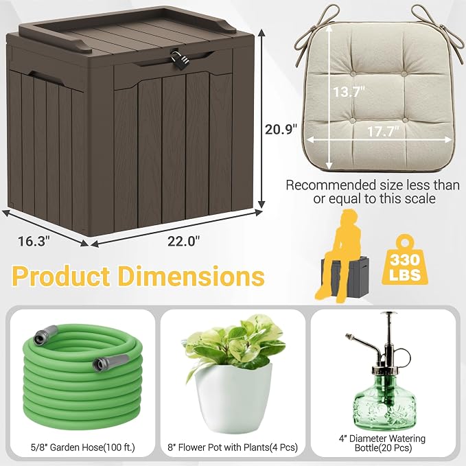 Greesum Outdoor Storage Box 31 Gallon Storage Box - Image 7