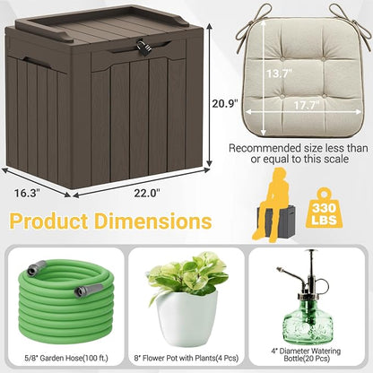 Greesum Outdoor Storage Box 31 Gallon Storage Box - Image 7