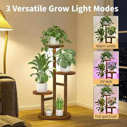 LASZOLA 3 Tiered Wood Plant Stand Indoor Corner - Image 5
