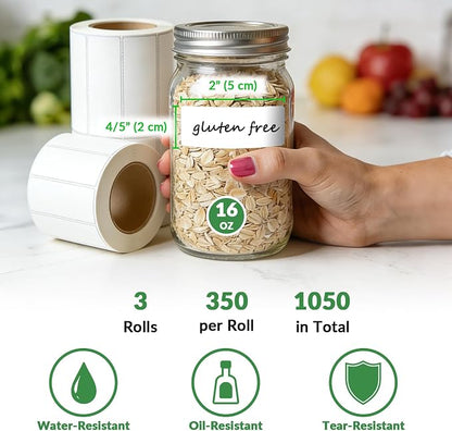 NATURALABEL 1050 PCS Blank Removable Freezer Labels - Image 6